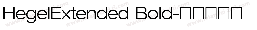 HegelExtended Bold字体转换